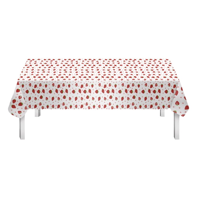 Ovzne Strawberry Party Theme Tableware Set Disposable Decorative Tableware Paper Set On Clearance
