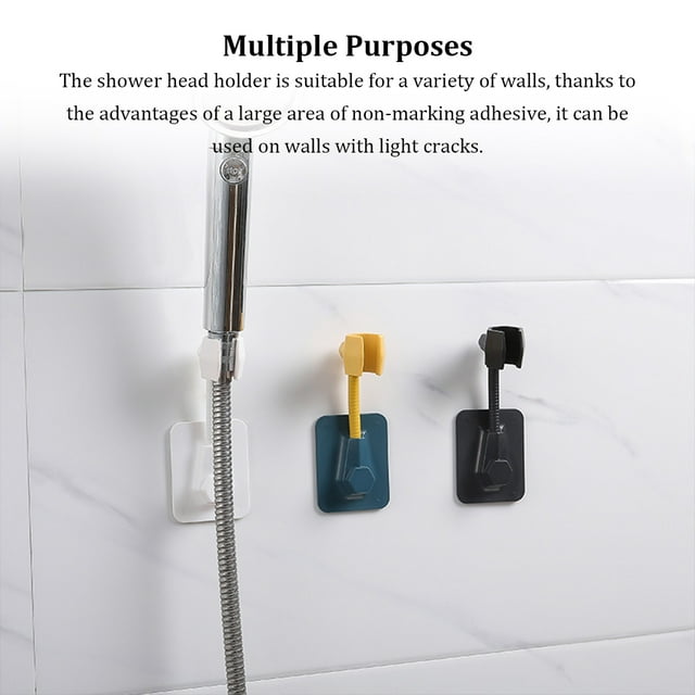 mmirethe 2X Bracket Adjustable Holder Anti-slide Showering Wall Mounted Stand for Bathroom Washroom