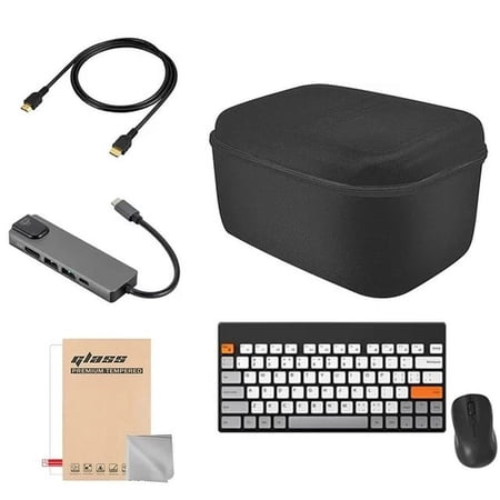 Steam Deck Travel Accessories 7-IN-1 Complete Set Mytrix Hard Carrying Storage All Protective Anti Shock Messenger Bag Soft Lining Fit Steam Deck Console Charger & Accessories (color keyboard)