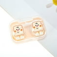 thumbnail image 5 of Unique Bargains 1 Set Contact Lens Case Contact Lens Container Contact Lens Carrier Toast Pattern 2.76"x1.65"x1.1" Pink, 5 of 5