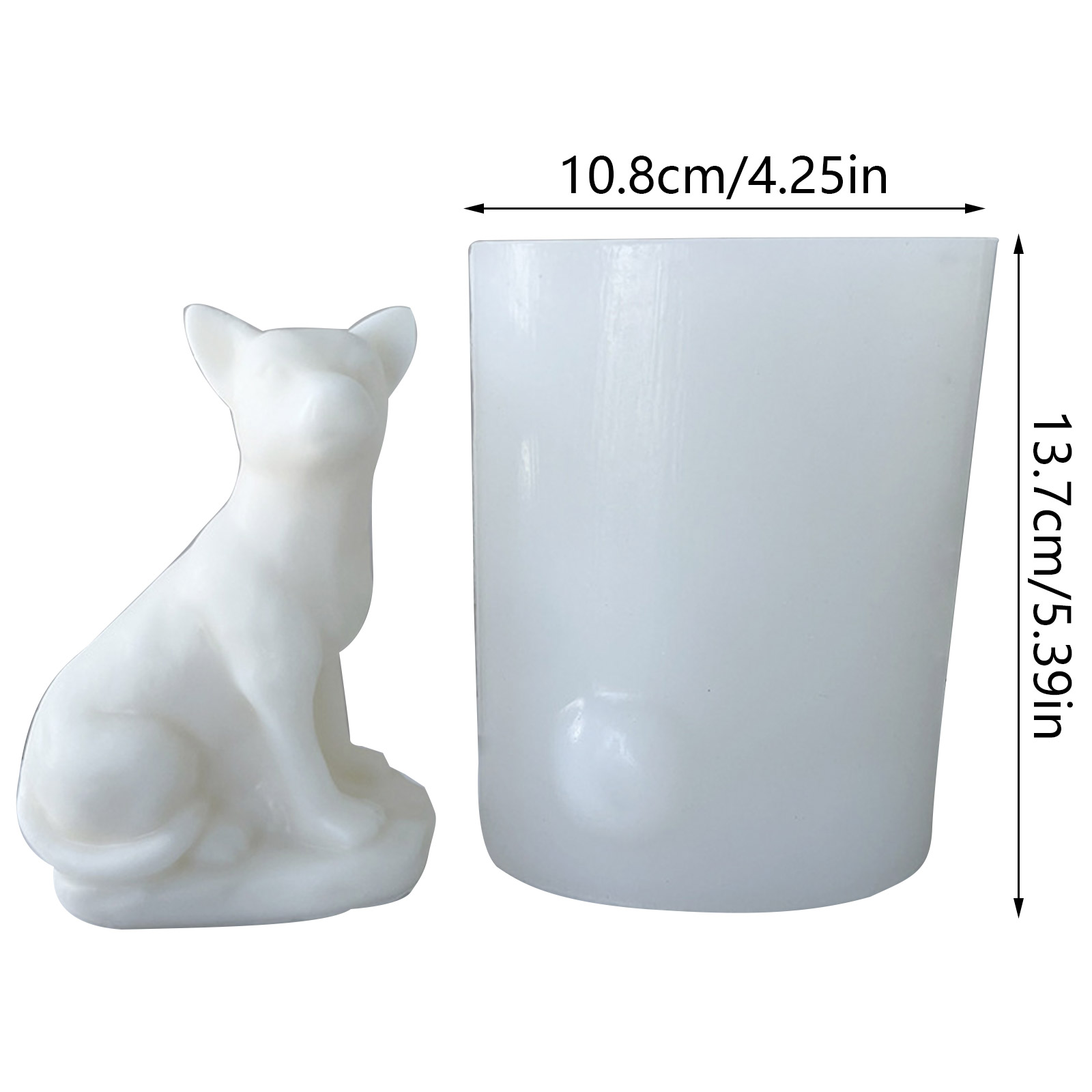 3D Small Dog Silicone Candle Mold Wax Melt Polymer Making Handmade Projects Mold Supplies