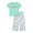 Squishmallows Blue, variant on Kpop Demon Hunters Girls Short Sleeve Snug Fit Sleep Top and Pants Pajama Set, 2-Piece, Sizes 4-10