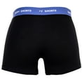 thumbnail image 5 of Happy Shorts Men's Boxer Shorts, 3-Pack - Retro Jersey, Logo Waistband Purple/Black/Lime, 5 of 7