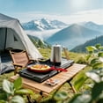 thumbnail image 6 of Folding Double Induction Cooktop, 1800W Portable Electric Stove with Knob Control, 8 Temp Levels (140°F-464°F), Timer for Outdoor Camping, RV Kitchen，black, 6 of 11