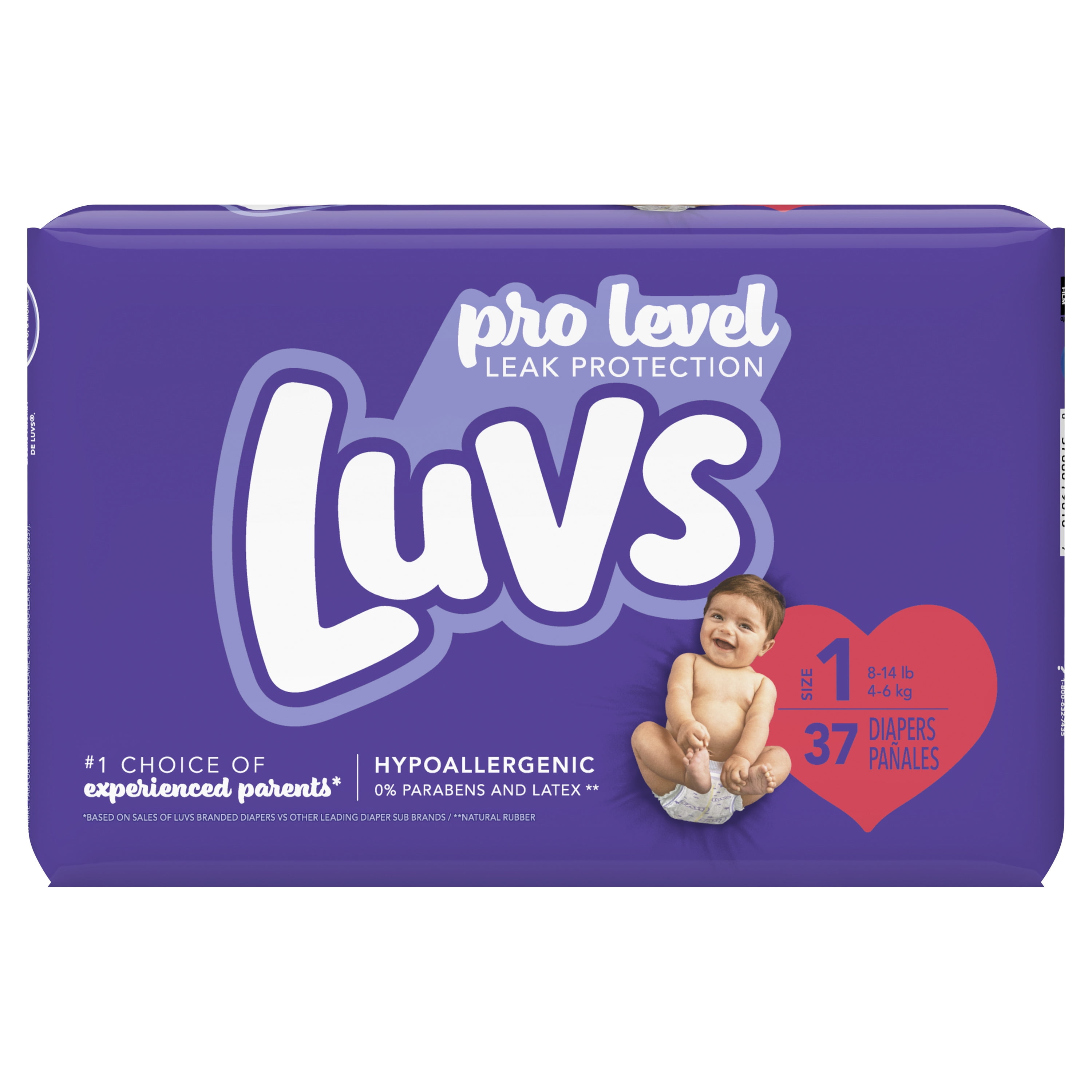 Luvs Pro Level Leak Protection Diapers Size 1 37 Count