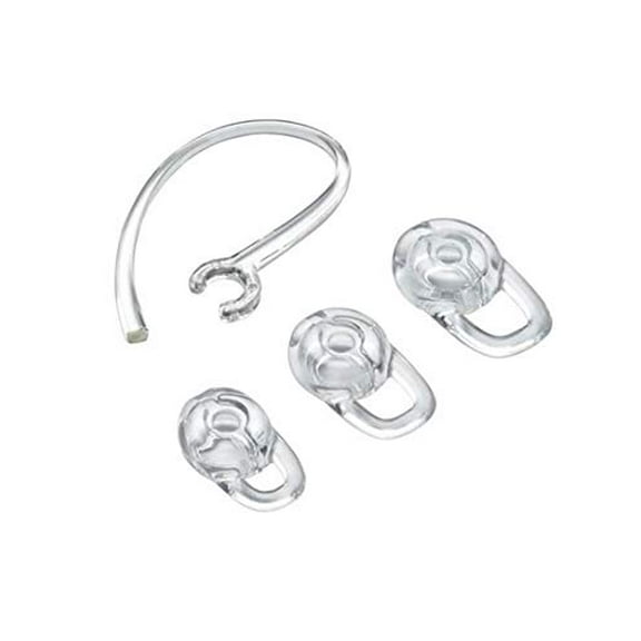 epacks Ear Hook EarGel Tips Replacement 3 S/M/L Eartips Plantronics Explorer 80 110 120 500, Voyager 3200 3240 Edge, M25, M70,M90,M95,M100,M155,Marque 2 M165, Discovery 925 975 975SE Headsets, Clear