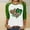 08 Green, variant on YueHuiYing Womens St. Patricks Day Crewneck Pullover 3/4 Sleeve Shirts Irish Day Shamrock Loose Sweatshirt Tops