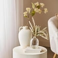 thumbnail image 3 of Bouclair White Ceramic Table Vase With Handle, 3 of 3