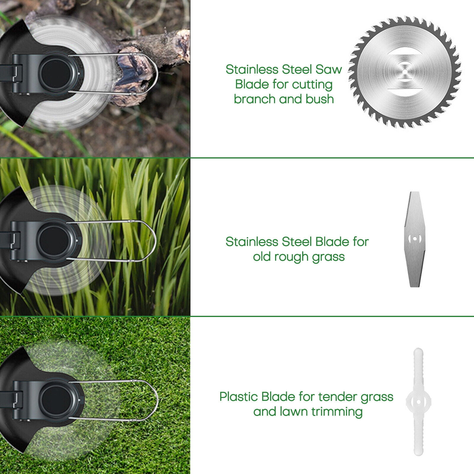 SHCKE Cordless Grass Trimmer Lawn Mower Electric Handheld String Strimmer lectric Brush Cutter Cordless Electric Edger Lawn Tool for Lawn Garden Pruning and Trimming, 800W/1200W