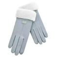 thumbnail image 3 of Winter Leather Gloves for Women, Wool Fleece Lined Warm Gloves, Touchscreen Texting Thick Thermal Snow Driving Gloves, 3 of 9