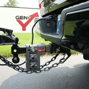 GEN-Y GH-924 MEGA-DUTY Adjustable 6 Offset Drop Hitch with GH-061 Dual-Ball, GH-062 Pintle Lock for 2.5 Receiver - 21,000 LB Towing Capacity - 3,000 LB Tongue Weight