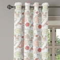 thumbnail image 2 of Ambesonne Paris Grommet Curtain, Lovers in Streets Flowers, 50" x 96", Dried Rose Cream, 2 of 6