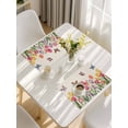 thumbnail image 5 of Tulips Spring Floral Placemats Set of 4, Pastoral Flowers Butterfly Rustic Placemats for Dining Table, Place Mats for Kitchen Tabletop, Waterproof Wipeable Dining Table Mats Set, 5 of 9