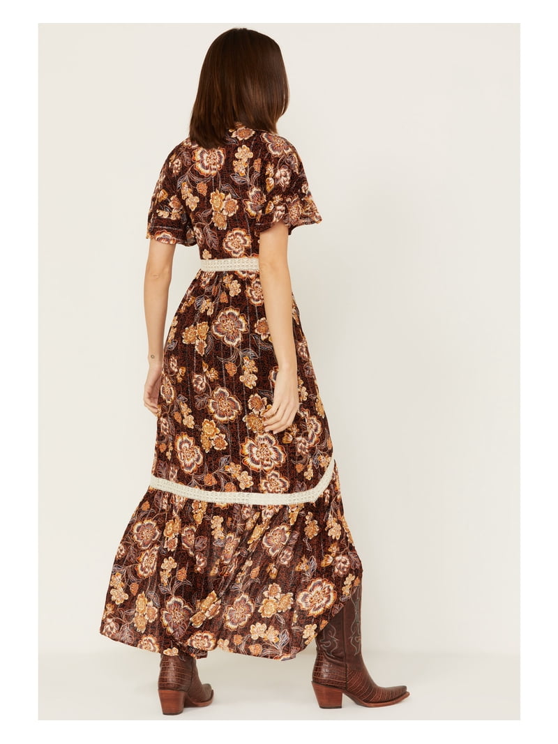 knee length dresses for ladies Women's Evening Lace Chiffon A-Line Maxi Dress main image 1