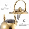 thumbnail image 3 of Cabilock Stove Top Whistling Tea Kettle, 2.5L Stainless Steel Gold Teapot with Cool Touch Handle, Whistling Feature, 3 of 10