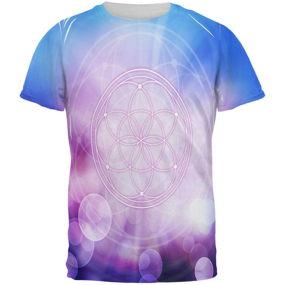 Sacred Geometry Seed of Life All Over Mens T Shirt Multi MD