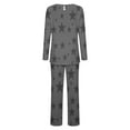 thumbnail image 3 of Censtreet Women's Pajama Set, 2 Piece Lounge Outfits Button-Down Sleepwear Long Sleeve With Pockets Ladies Pjs, 3 of 7