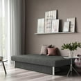 DHP Sola Storage Futon with Storage Drawers, Gray Microfiber