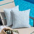 thumbnail image 2 of Throw Pillow Covers 24x24 Inch, Light Blue Botanical Decorative Pillow Cases for Couch Sofa Bed, Spring Summer Chic Wildflowers Cotton Linen Square Home Decor Pillowcases with Hidden Zipper, 2 of 9