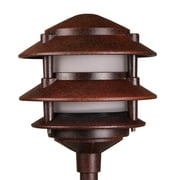 Best Pro Lightings 20-Watt 3 Tier Pagoda Path Light In Rust