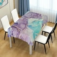 thumbnail image 6 of Coolnut Outdoor & Indoor Rectangle Tablecloth,Blue Purple Marble Texture Dinner Table Cover for Patio, Picnic, Holiday Party 54x54In, 6 of 7