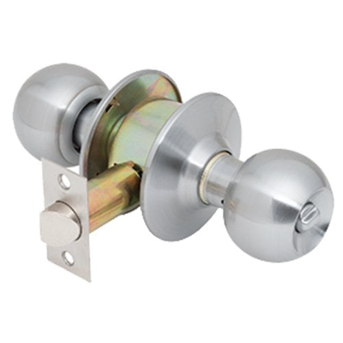 Global Door Controls Commercial Privacy Ball Knob in Brushed Chrome