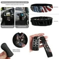 thumbnail image 5 of Jeiento Eagle American Flag 15 Pcs Car Seat Cover Set with 1 Rear View Mirror Cover 2 Coasters 1 Garbage Bin 1 Keychain 1 Air Vent Phone Holder 1 Steering Wheel Cover 4 Car Seatbelts, 5 of 6