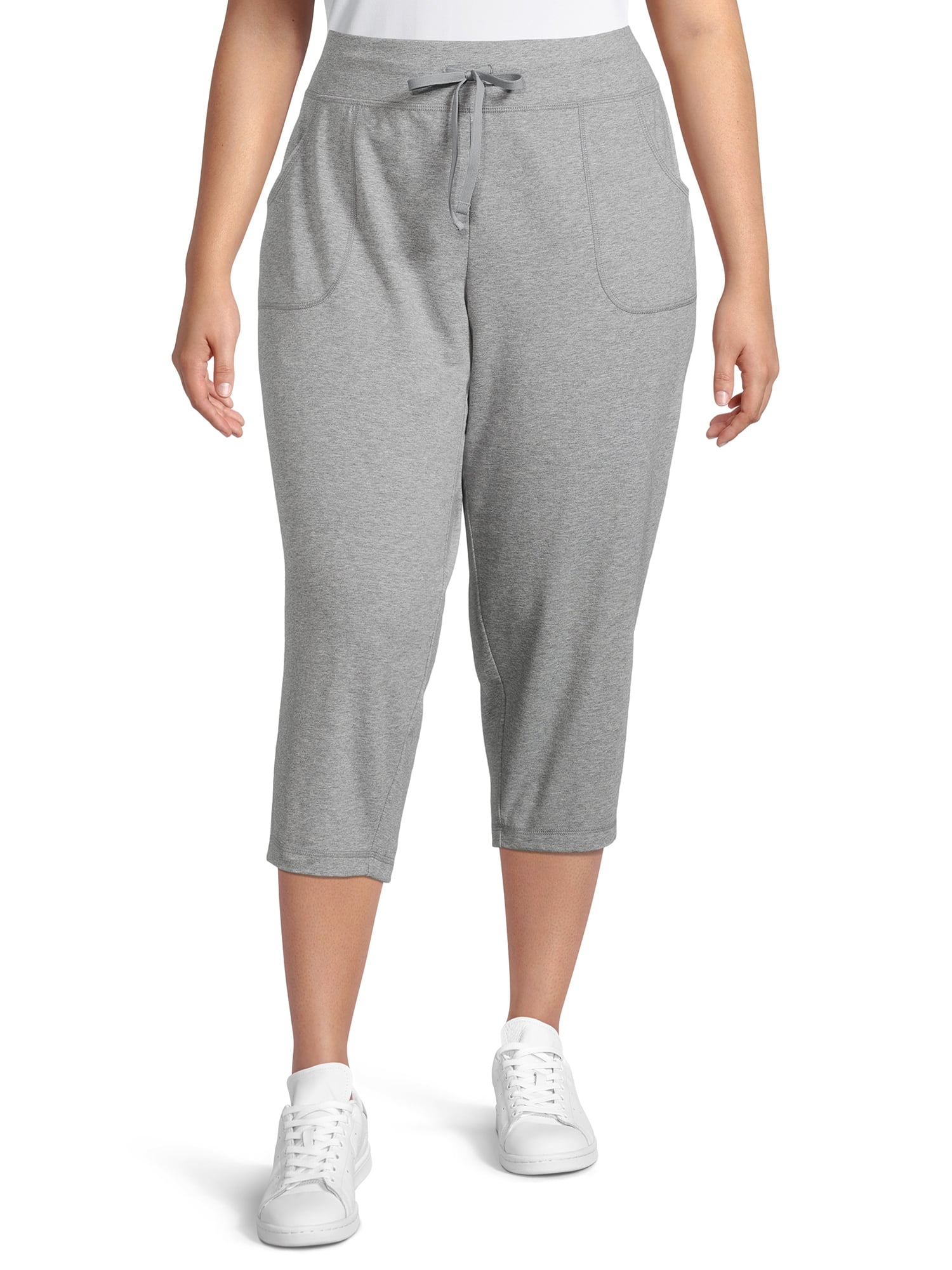 Knit Mid Rise Capri Pants 