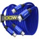 thumbnail image 1 of Cable USB C a USB C JSAUX de carga rápida de 100 W, paquete de 2 m, azul, 1 of 8