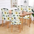 thumbnail image 2 of Yayeee 2 Pack Dining Chair Covers Stretch Parson Chairs Slipcovers Seat Protector, White Flower, 2 of 6
