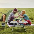 thumbnail image 3 of Costway Heavy-Duty Aluminum Camping Table, Folding Outdoor Picnic Table with Carrying Bag Silver, 3 of 10