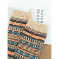 thumbnail image 5 of Women's 6 pairs Floral Plaid Print Crew Socks, 5 of 5