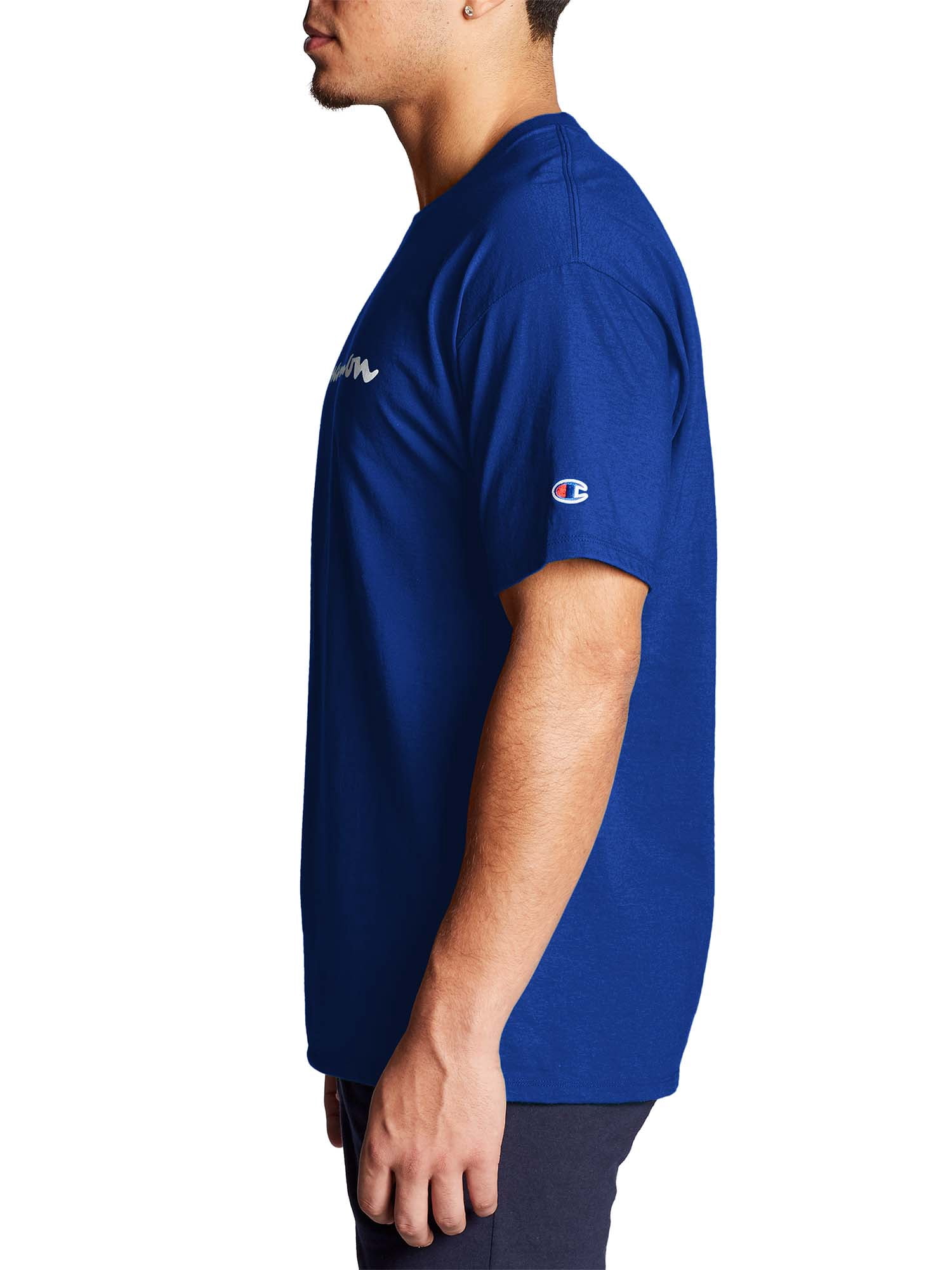 Champion Men's and Big Men's Script Logo Classic Jersey Graphic Tee Shirt, Sizes S-2XL