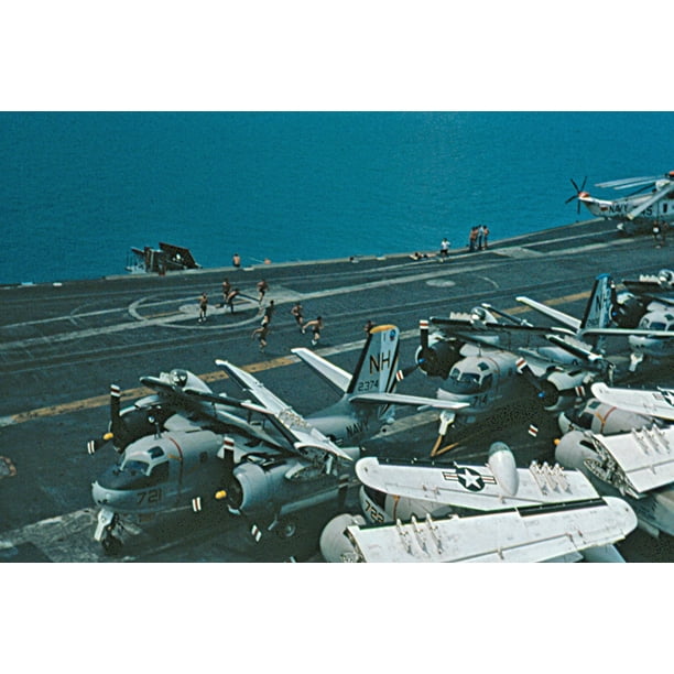 LAMINATED POSTER The U.S. aircraft carrier USS Kitty Hawk (CV-63) in ...