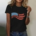 thumbnail image 7 of KALE 4th of July Short Sleeve Shirts for Women American Flag Patriotic 2D Independence Day Print Casual Sports T Shirt Y2K Clothes Black XXL, 7 of 7