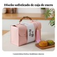 thumbnail image 3 of Abbraccia Caja de regalo de cuero, bolsa de lujo para mooncakes, empaque elegante tipo bolso, eventos empresariales, regalo festivo, 3 of 6