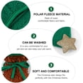 thumbnail image 3 of PBPBOX Green Christmas Pet Costume - Deer Hat and Scarf for Cats and Dogs 2Pcs, 3 of 5