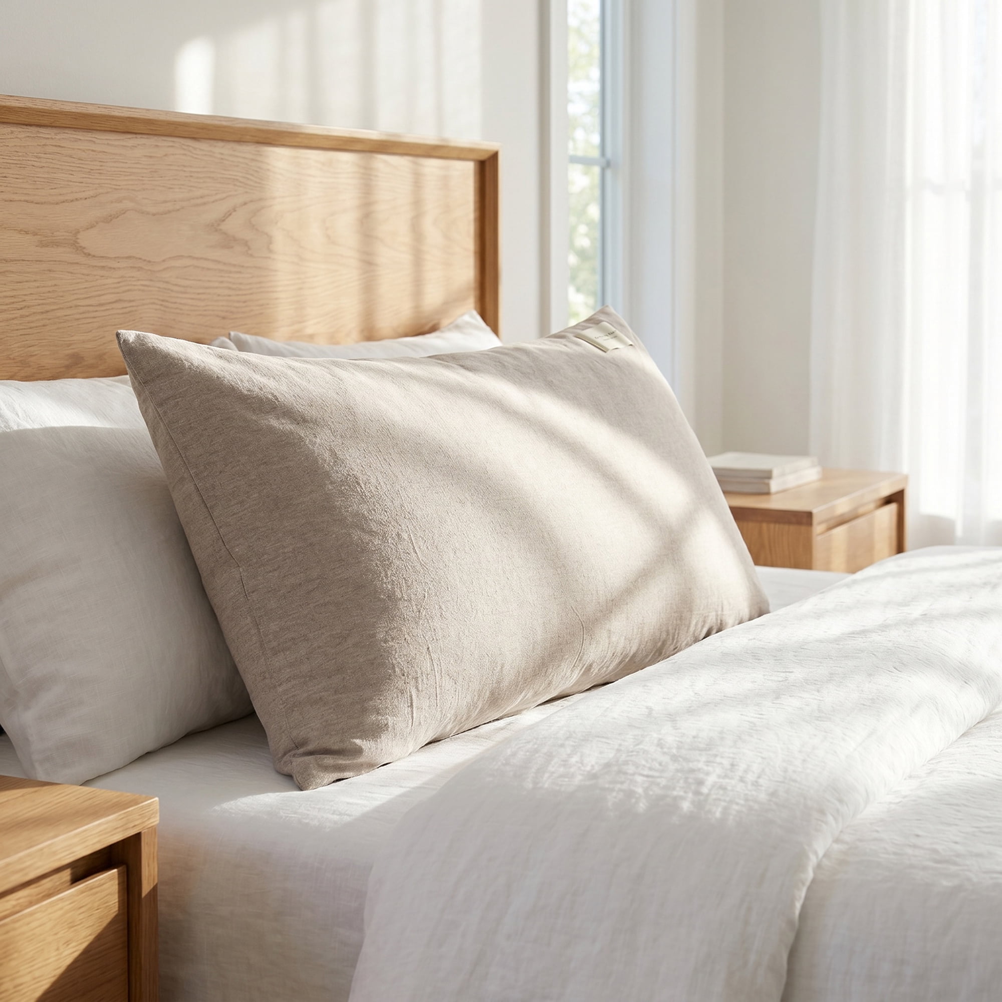Unique Bargains 2Pcs Cotton Wrinkle Resistant Durable Pillowcase Queen Gray B