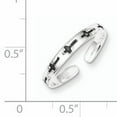 thumbnail image 2 of 925 Sterling Silver Vintage Crosses Adjustable Toe Ring Open Midi, 2 of 6