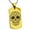 Gold, variant on Stainless Steel Day of the Dead Calaveras Mischievous Skull Engraved Dog Tag Pendant Necklace