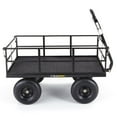 thumbnail image 3 of Gorilla Carts Towable Steel Utility Cart w/ Removable Side Panels, 1200 lb Capacity, Black, 3 of 9