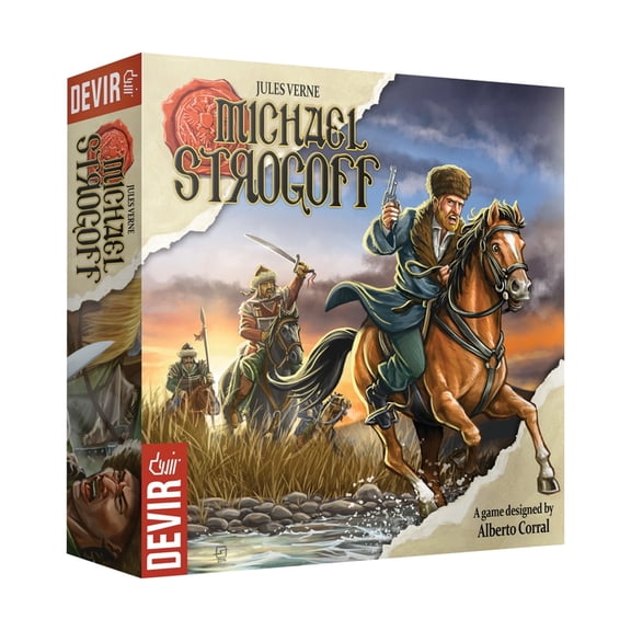 Devir - Michael Strogoff Strategy Board Game for 1–5 Players Ages 12 , Adventure Race and Cooperative Tabletop Game, 60-Minute Playtime