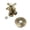 Brass, variant on Kingston Brass CC53300XK 5/8" OD Comp x 3/8" OD Comp Quarter-Turn Angle Stop Valve with Flange, Matte Black