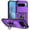 Purple, variant on Fashion Case with Holder Stander Kickstand Drop Resistant Shockproof Case For Google Pixel 9 Pro (6.3inch) / For Google Pixel9 (6.3inch)