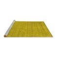 thumbnail image 2 of Ahgly Company Machine Washable Indoor Rectangle Abstract Yellow Contemporary Area Rugs, 8' x 12', 2 of 4