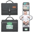thumbnail image 1 of Momcozy Cambiador de pañales portátil, cambiador de pañales grande, apto para bebés de 0 a 12 meses, cambiador plegable impermeable para bebé con almohada de gran tamaño, cambiador de viaje para bebé, 1 of 5