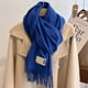 thumbnail image 5 of Nueva bufanda de cachemira de invierno de 33 colores para mujer, chales de pashmina gruesos y cálidos, mantas con borlas de color sólido para mujer, bufanda, hijab, 5 of 5