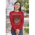 thumbnail image 2 of Old Glory Womens Despacito Means Slowly Sloth Funny Ugly Christmas Sweater Long Sleeve T Shirt, 2 of 6