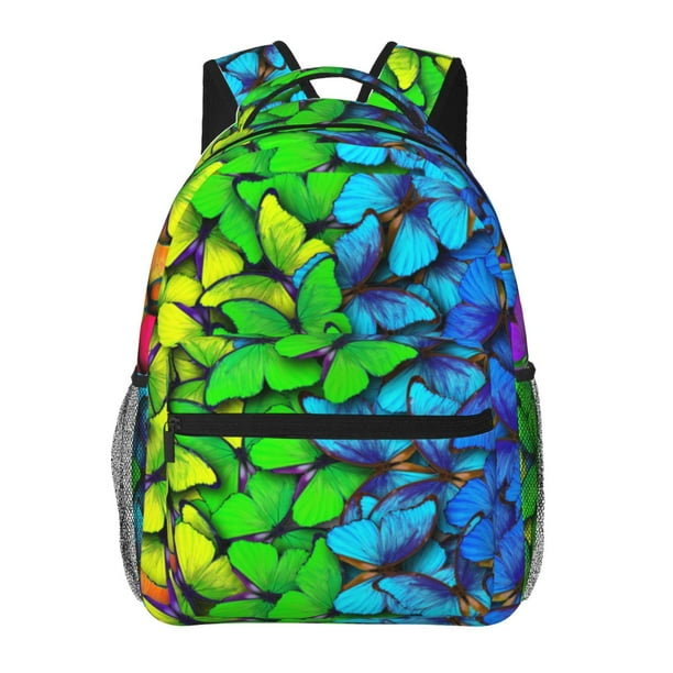 Fotbe Multicolored Butterflies Mochila Casual con Estampado para Escuela, Viajes y Actividades al Aire Libre - Duradera, Ligera y Cómoda