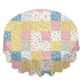 thumbnail image 2 of Pioneer Flower Floral Print Pattern Round Tablecloth 60 X 60 Inch, Wrinkle Resistant Wipeable Table Cloth for Kitchen Dining Picnic Patio Party, 2 of 6